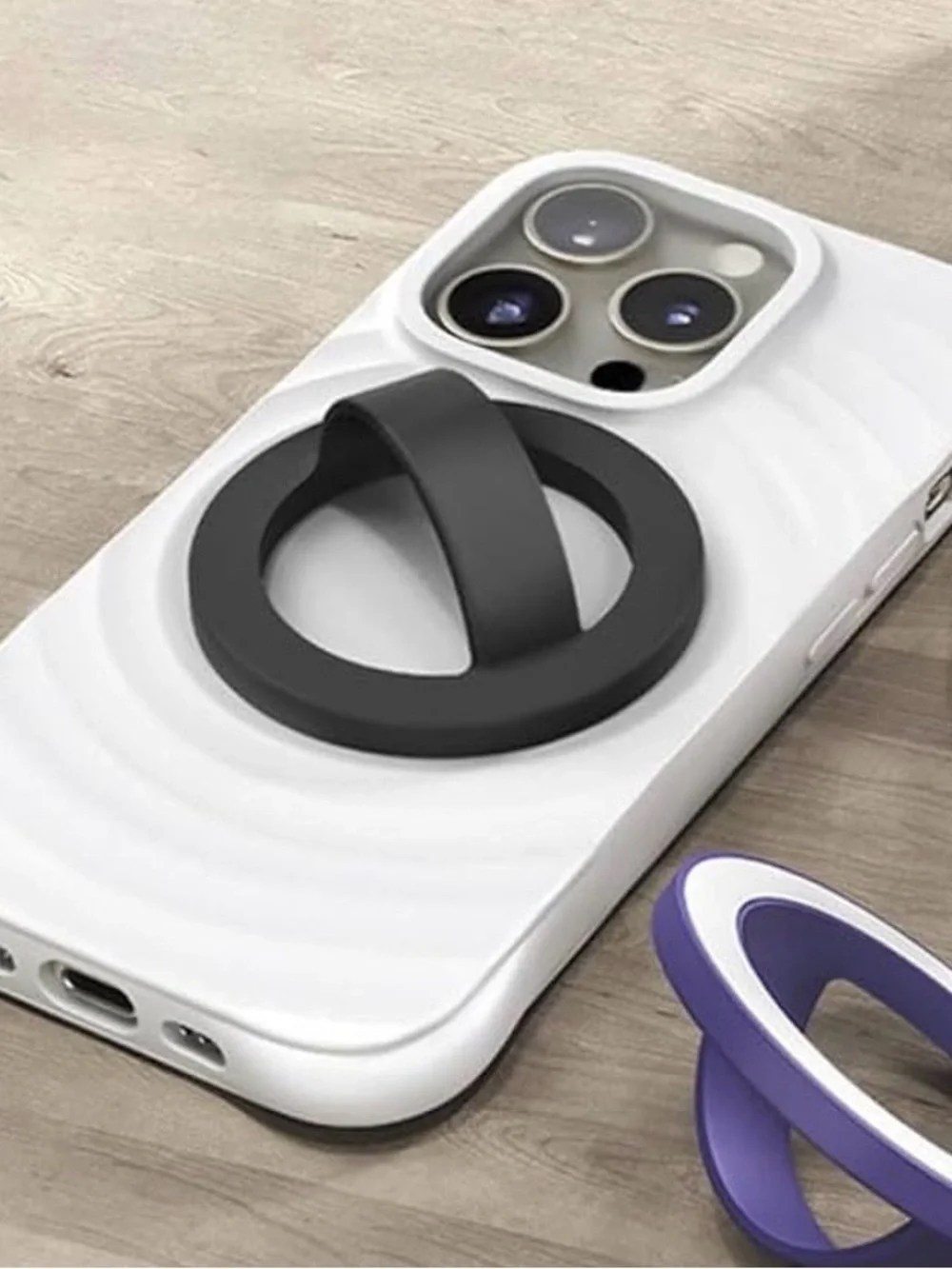 💞 New Black Silicone Magnetic Ring Cell Phone Grip